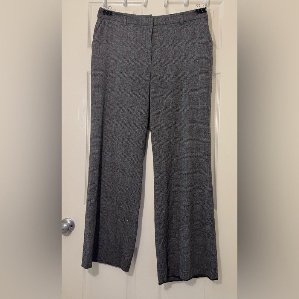 Calvin Klein Black and Gray Checkered Pants